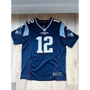 Nike On Field Tom Brady #12 New England Patriots Jersey Size 44 NFL Sewn